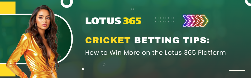 Cricket Betting Tips to Win More on Lotus 365 Platform
