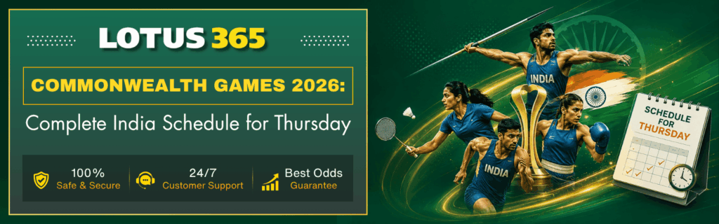 Commonwealth Games 2026 Complete India Schedule for Thursday