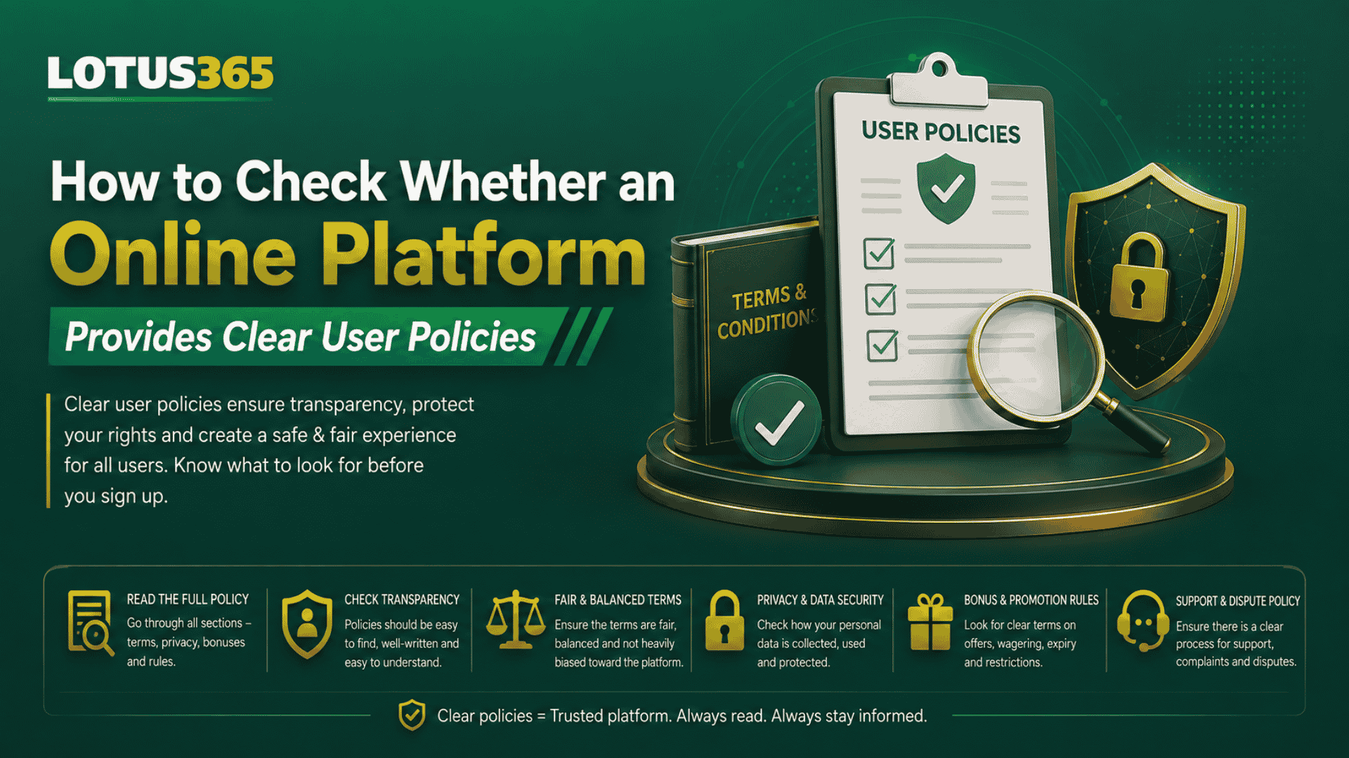 How to Check Whether an Online Platform Provides Clear User Policies