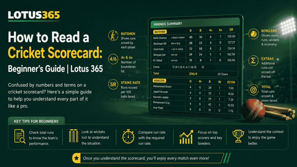 How to Read a Cricket Scorecard_ Beginner’s Guide _ Lotus 365