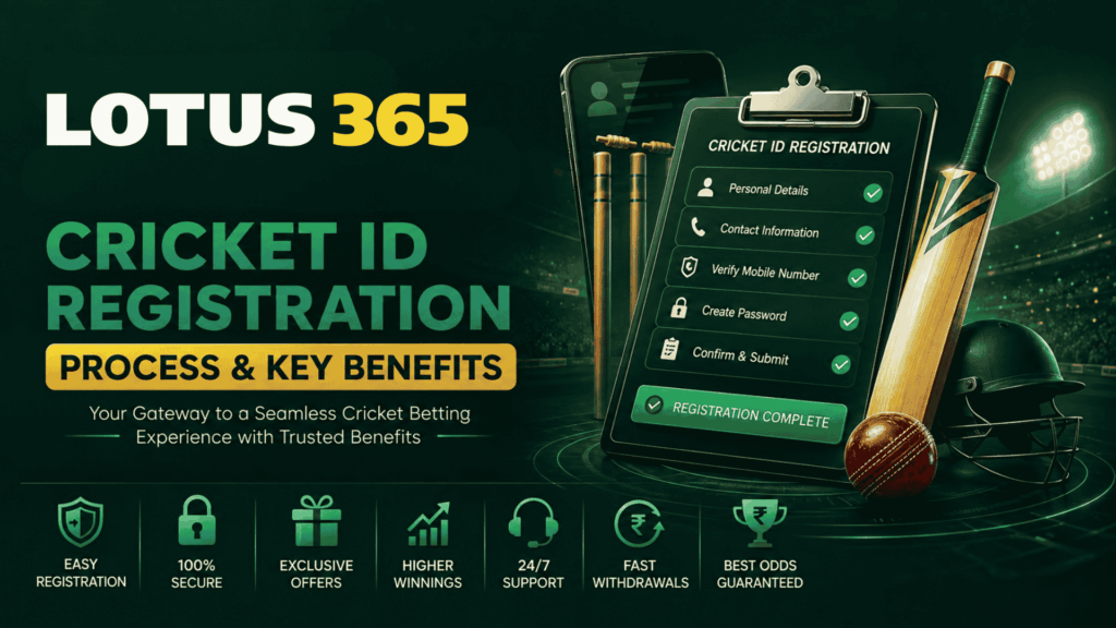 Lotus 365 Cricket ID Registration Process & Key Benefits