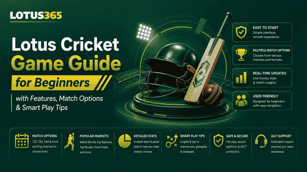 Lotus Cricket Game Guide for Beginners with Features, Match Options & Smart Play Tips