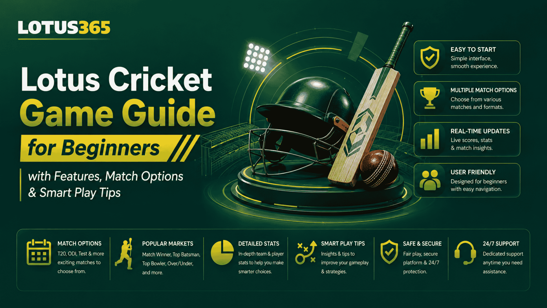 Lotus Cricket Game Guide for Beginners with Features, Match Options & Smart Play Tips