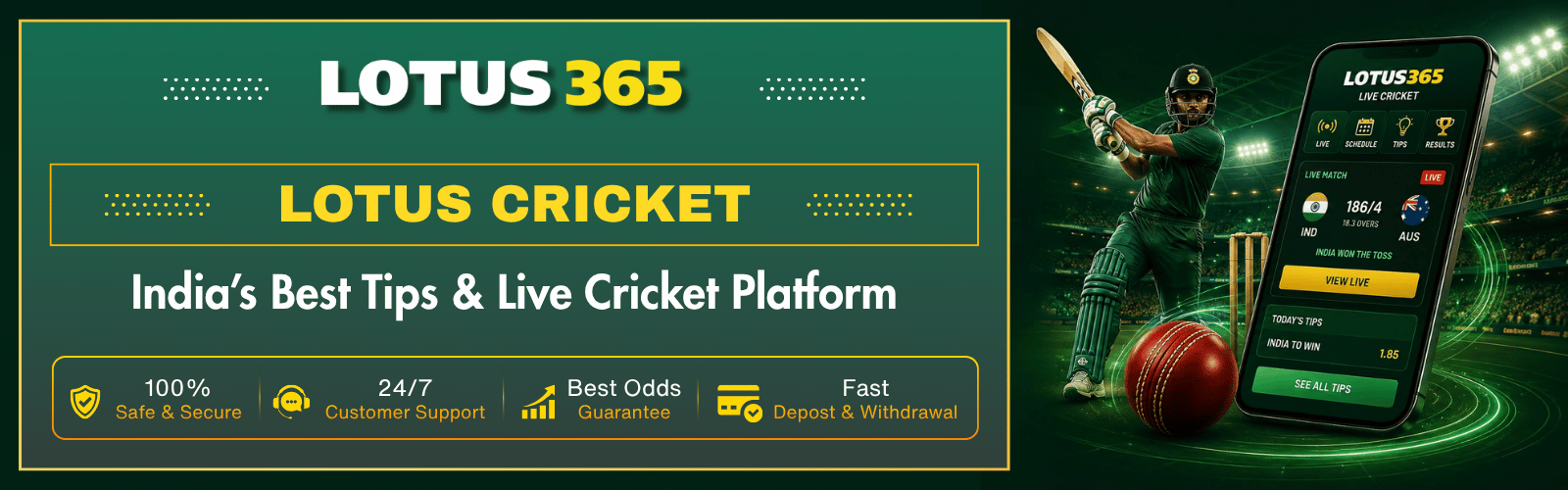 Lotus Cricket – India’s Best Tips & Live Cricket Platform