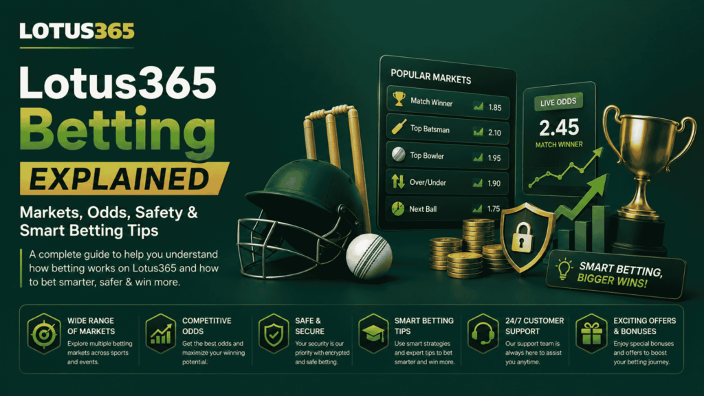 Lotus365 Betting Explained Markets, Odds, Safety & Smart Betting Tips