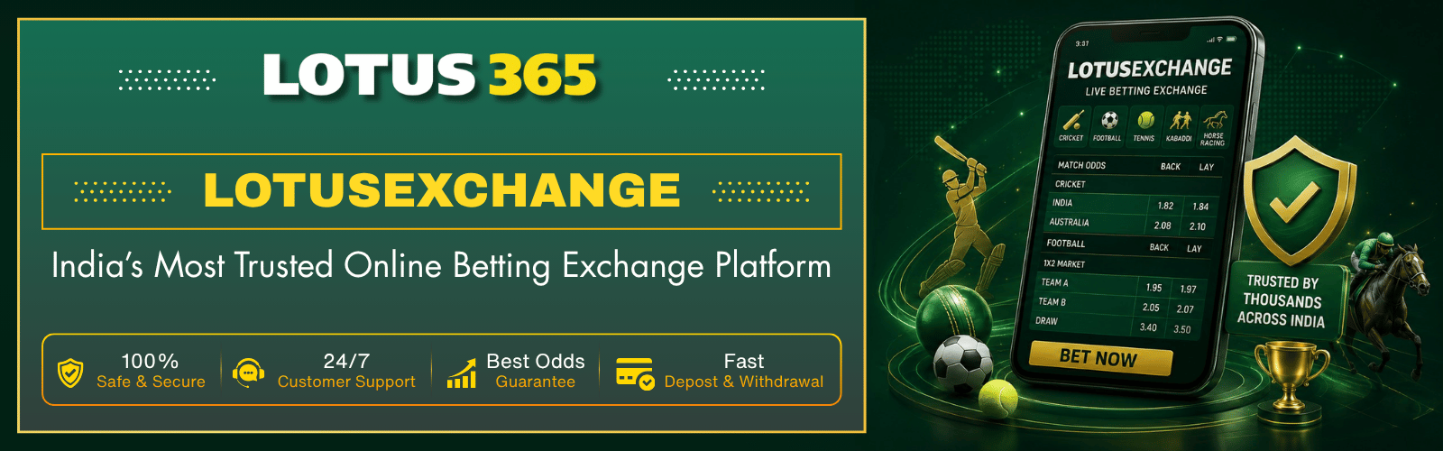 Lotusexchange – India’s Most Trusted Online Betting Exchange Platform
