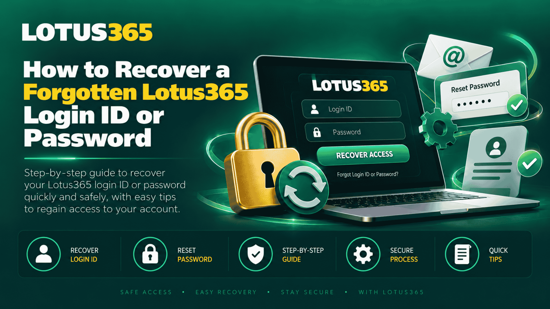 How to Recover a Forgotten Lotus365 Login ID or Password