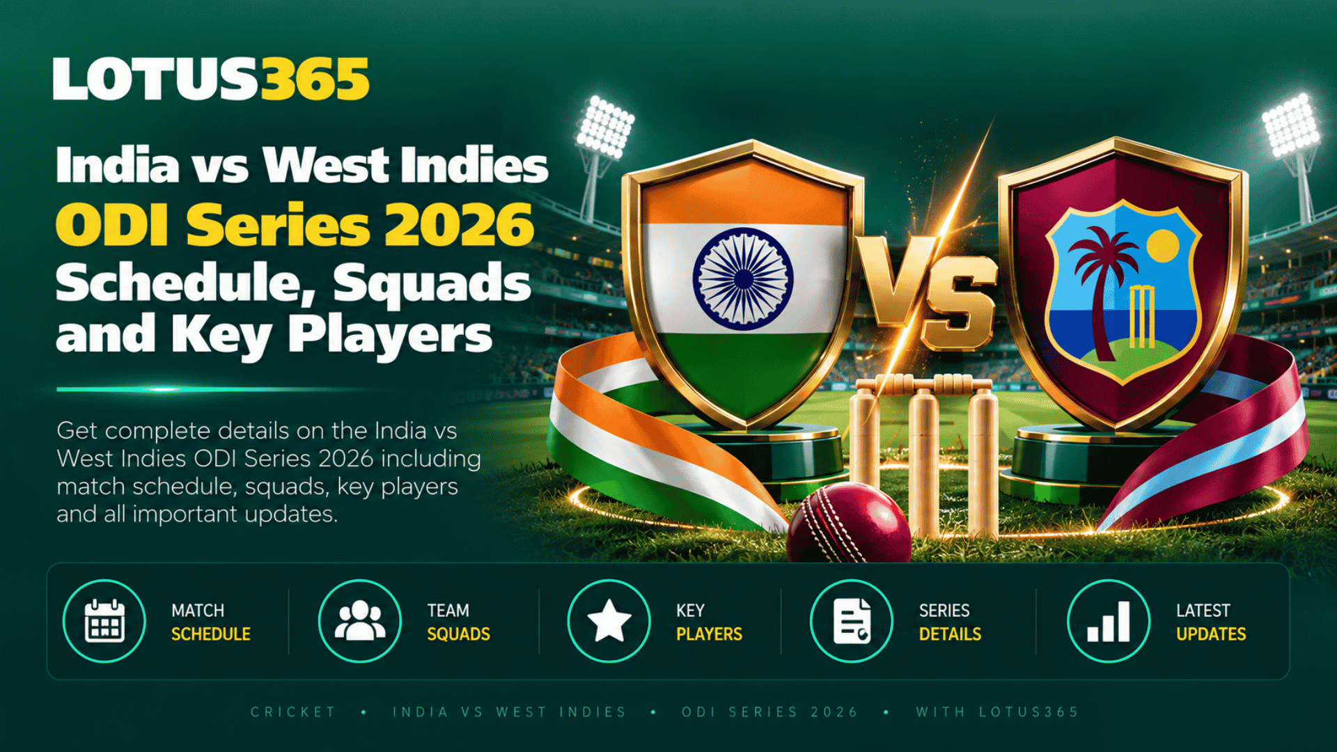 India vs West Indies ODI Series 2026 Schedule, Squads and Key Players