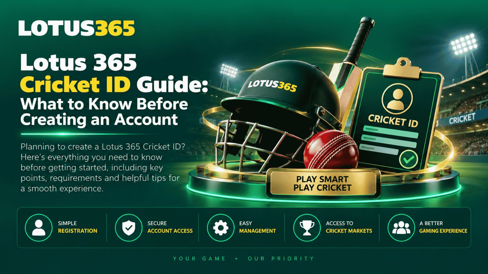 Lotus 365 Cricket ID Guide What to Know Before Creating an Account