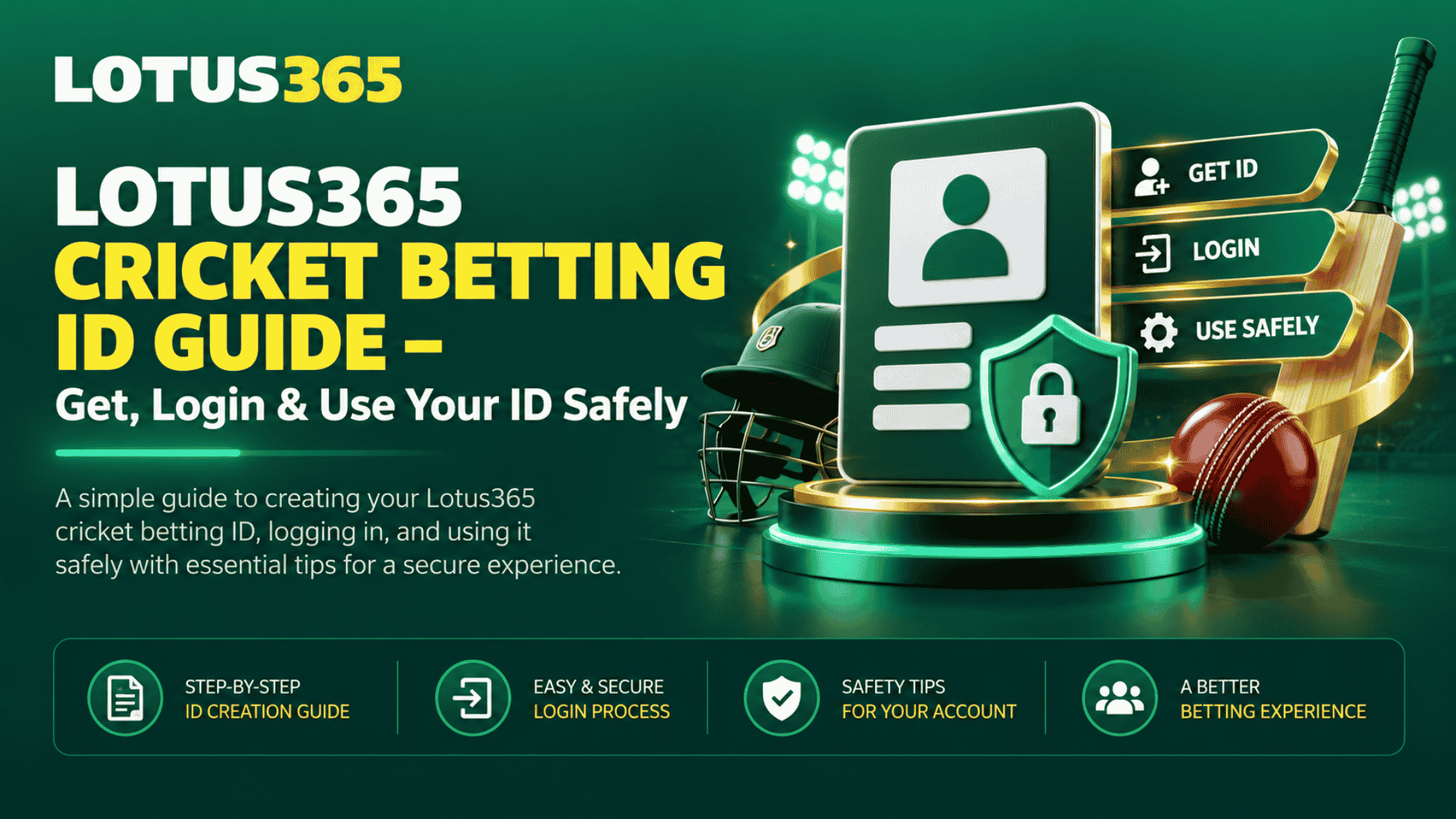 Lotus365 Cricket Betting ID Guide – Get, Login & Use Your ID Safely