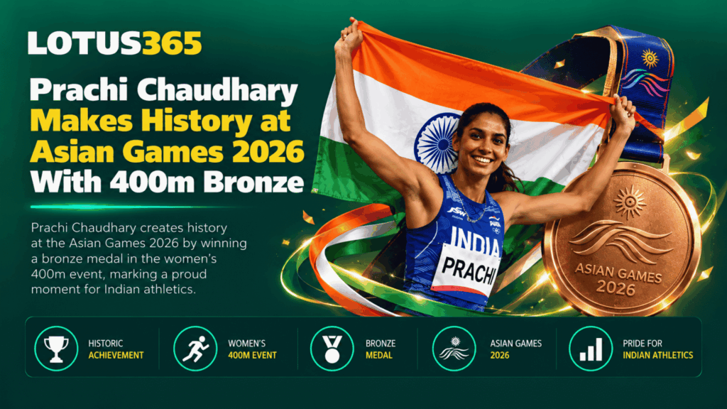 Prachi Chaudhary Makes History at Asian Games 2026 With 400m Bronze