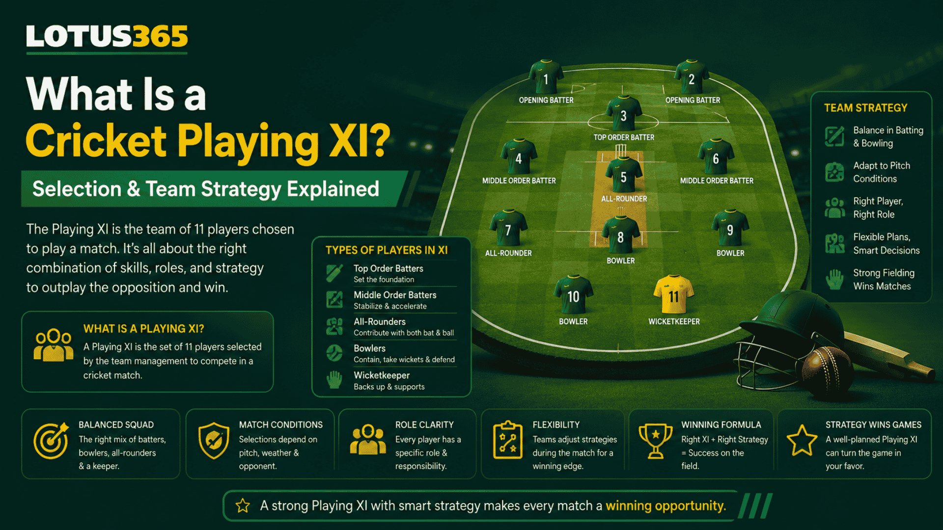 What Is a Cricket Playing XI Selection & Team Strategy Explained