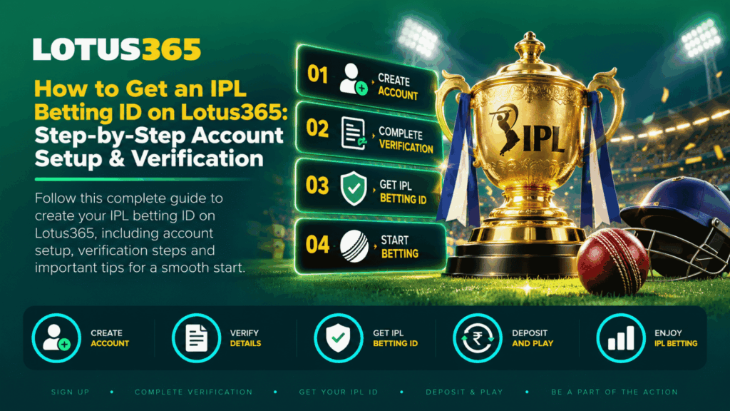 How to Get an IPL Betting ID on Lotus365 Step-by-Step Account Setup & Verification