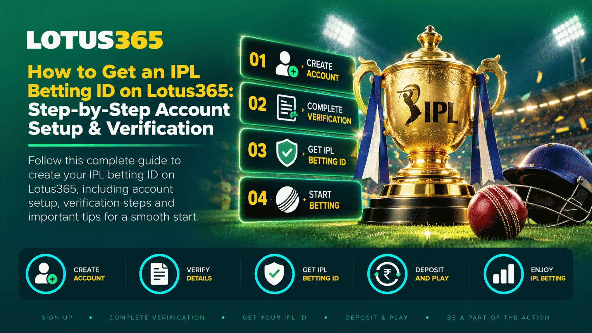 How to Get an IPL Betting ID on Lotus365 Step-by-Step Account Setup & Verification