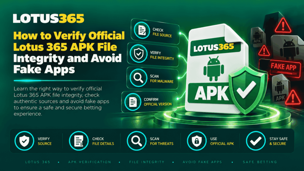 How to Verify Official Lotus 365 APK File Integrity and Avoid Fake Apps