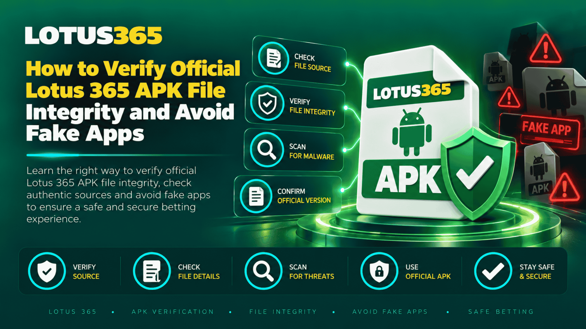 How to Verify Official Lotus 365 APK File Integrity and Avoid Fake Apps