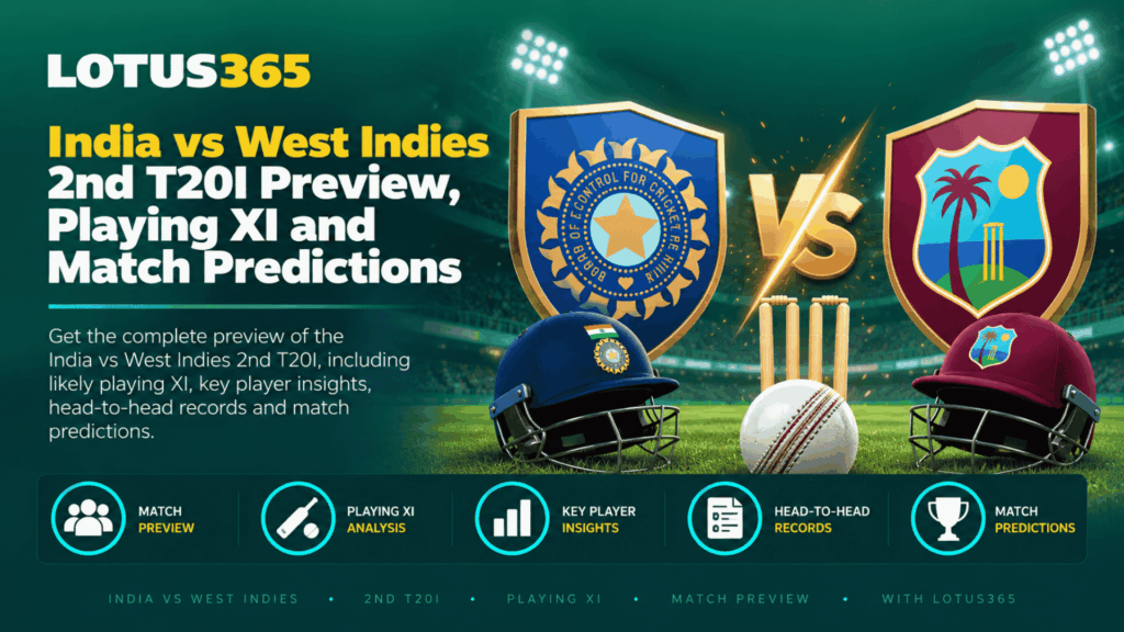 India vs West Indies 2nd T20I Preview, Playing XI and Match Predictions