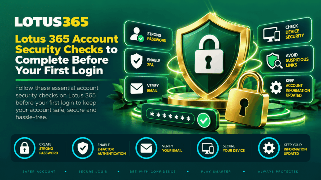 Lotus 365 Account Security Checks to Complete Before Your First Login