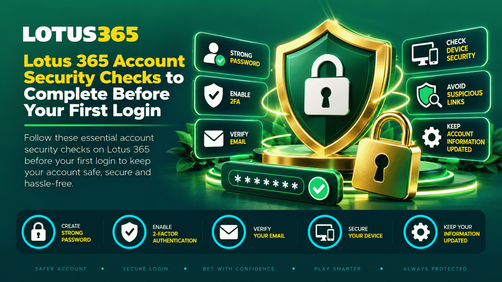 Lotus 365 Account Security Checks to Complete Before Your First Login