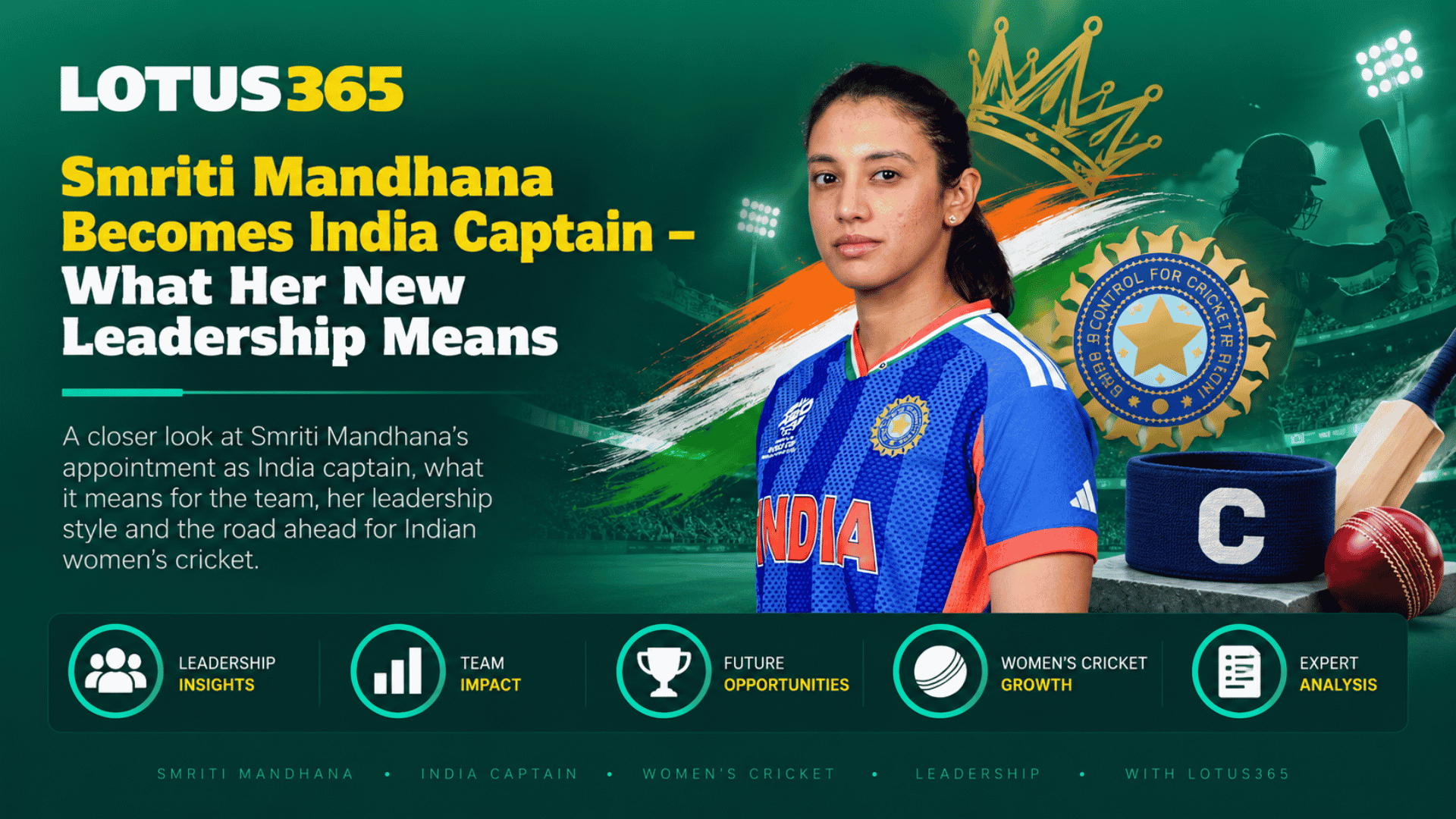 Smriti Mandhana Becomes India Captain – What Her New Leadership Means