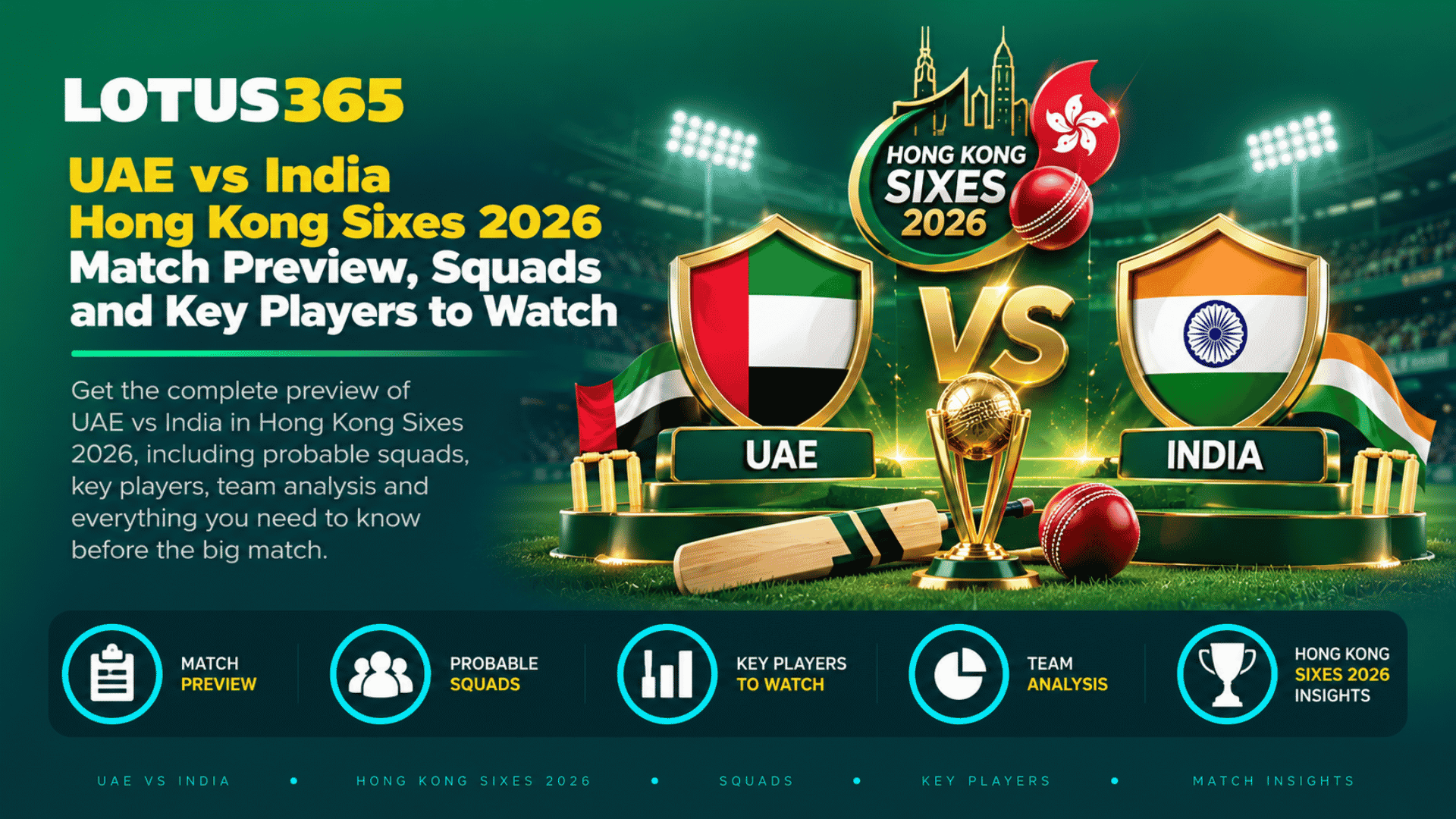 UAE vs India Hong Kong Sixes 2026 Match Preview, Squads and Key Players to Watch